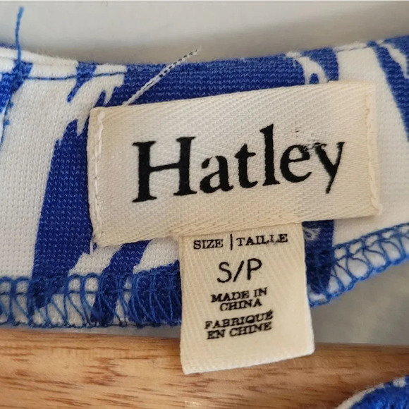 Hatley cap sleeve ikat print shift dress blue white small - Picture 9 of 13